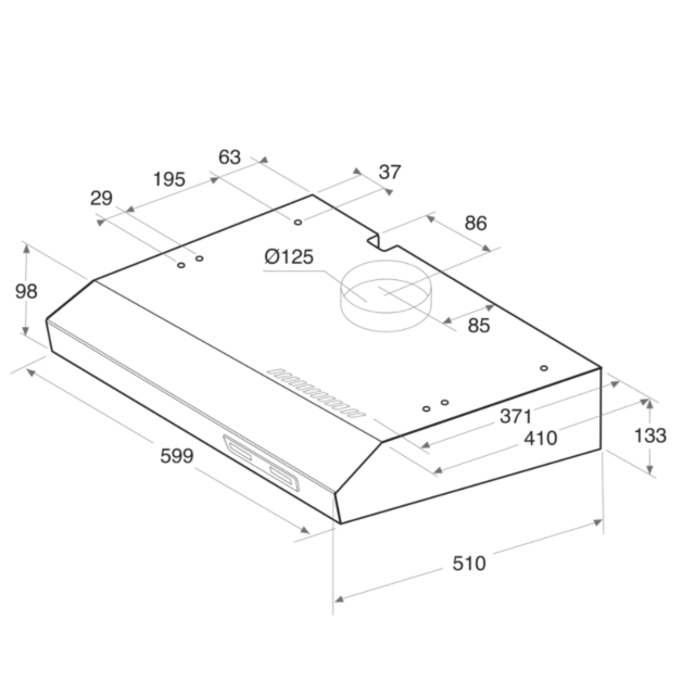 Indesit ISLK66FLSW 60cm Conventional Hood White