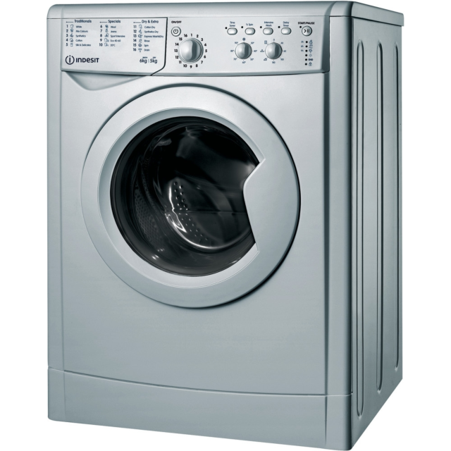 Indesit IWDC65125SUKN Washer Dryer 6Kg Wash, 5Kg Dryer, 1200 Spin, F/F Energy