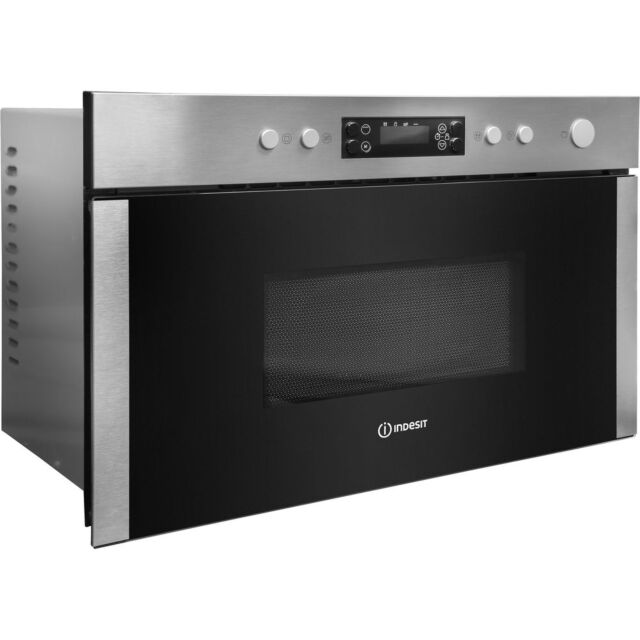 Indesit MWI3213IX Compact Microwave with Grill, 750W, 22L