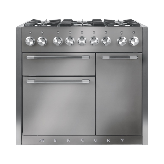 Mercury 1000 100cm Dual Fuel Range Cooker, Stainless Steel