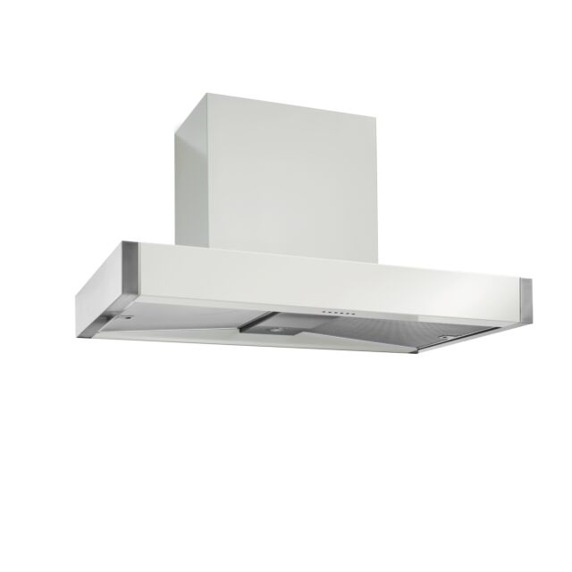 Mercury 1200 120cm Slab Canopy Chimney Extractor Hood, Ash Black 