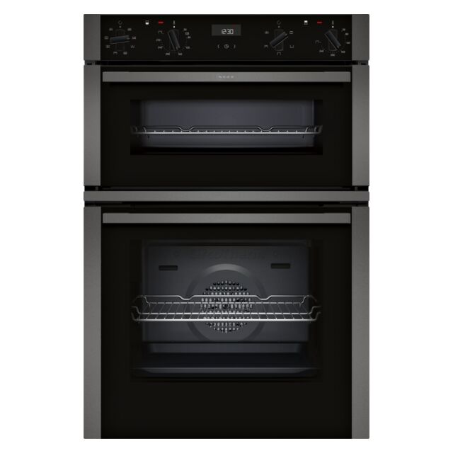 Neff U1ACE2AG3B 59.4cm Built In Electric Double Oven - Graphite Grey