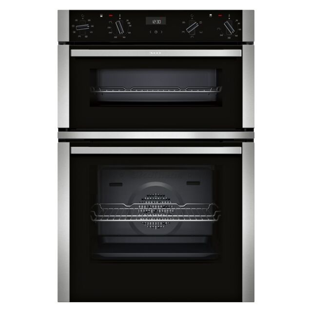 Neff U1ACE2AN3B 59.4cm Built In Electric Double Oven - Stainless Steel