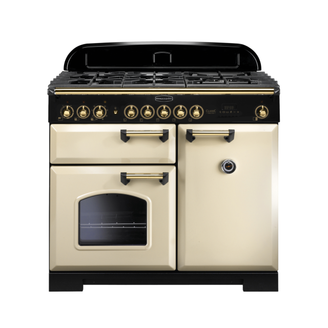 Rangemaster Classic Deluxe 100cm Dual Fuel Cream Range Cooker