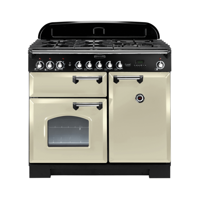 Rangemaster Classic Deluxe 100cm Dual Fuel Cream Range Cooker