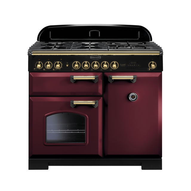 Rangemaster Classic Deluxe 100cm Dual Fuel Cranberry Range Cooker