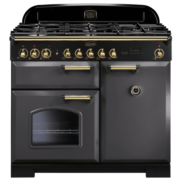 Rangemaster Classic Deluxe 100cm Dual Fuel Slate Range Cooker
