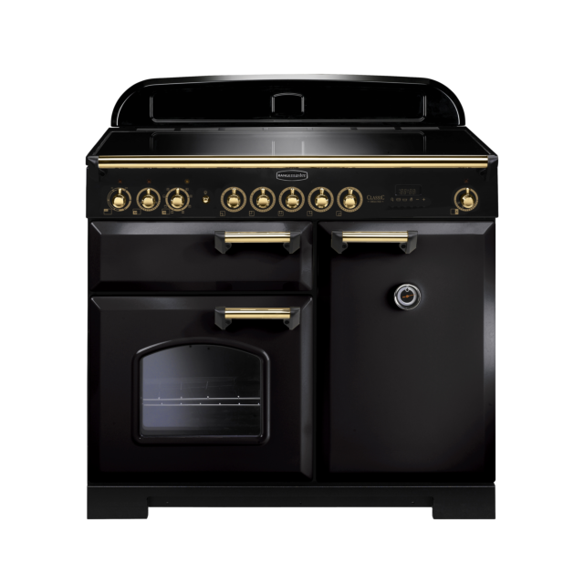 Rangemaster Classic Deluxe 100cm Induction Black Range Cooker