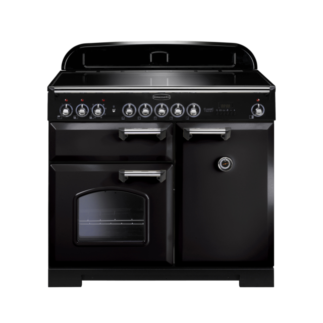 Rangemaster Classic Deluxe 100cm Induction Black Range Cooker
