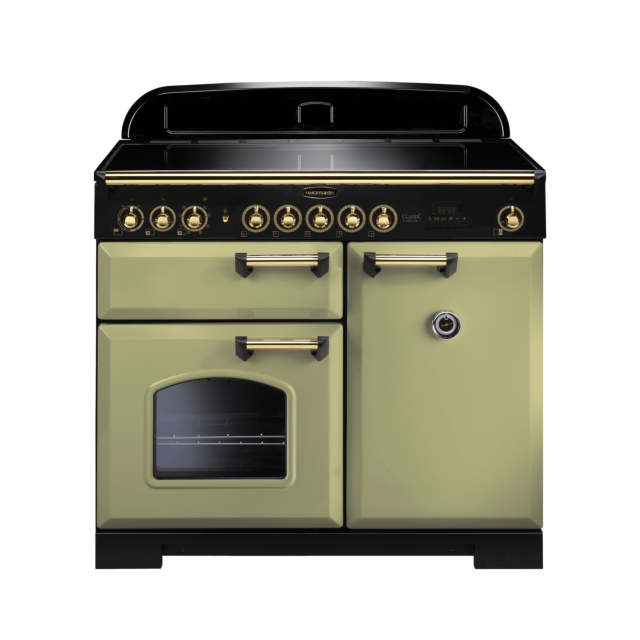 Rangemaster Classic Deluxe 100cm Induction Olive Green Range Cooker
