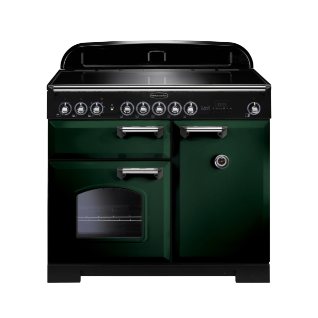 Rangemaster Classic Deluxe 100cm Induction Green Range Cooker