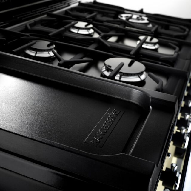 Rangemaster Classic Deluxe 110cm Dual Fuel Black Range Cooker
