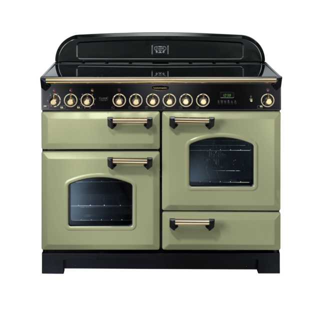 Rangemaster Classic Deluxe 110cm Ceramic Olive Green Range Cooker
