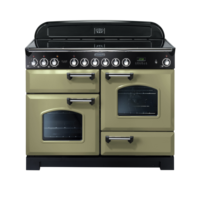 Rangemaster Classic Deluxe 110cm Ceramic Olive Green Range Cooker