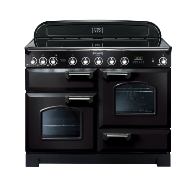 Rangemaster Classic Deluxe 110cm Induction Black Range Cooker 