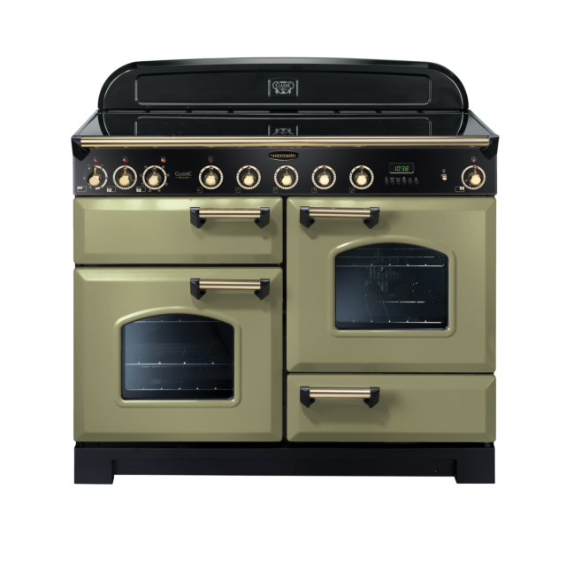 Rangemaster Classic Deluxe 110cm Induction Olive Green Range Cooker 