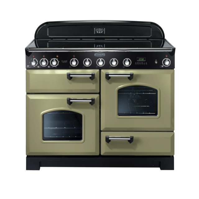 Rangemaster Classic Deluxe 110cm Induction Olive Green Range Cooker 