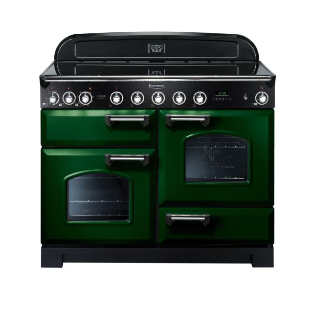Rangemaster Classic Deluxe 110cm Induction Green Range Cooker 
