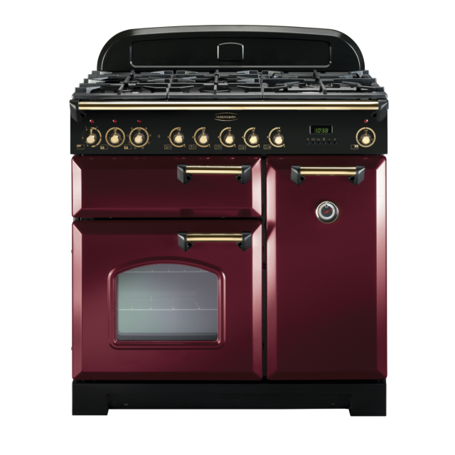 Rangemaster Classic Deluxe 90cm Dual Fuel Cranberry Range Cooker