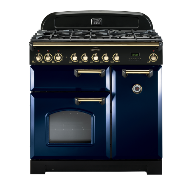 Rangemaster Classic Deluxe 90cm Dual Fuel Blue Range Cooker