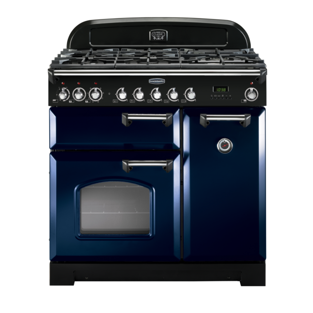 Rangemaster Classic Deluxe 90cm Dual Fuel Blue Range Cooker