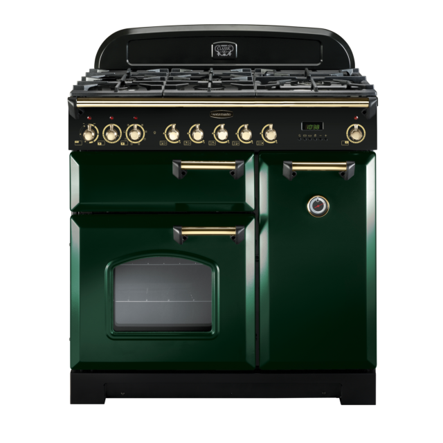 Rangemaster Classic Deluxe 90cm Dual Fuel Green Range Cooker