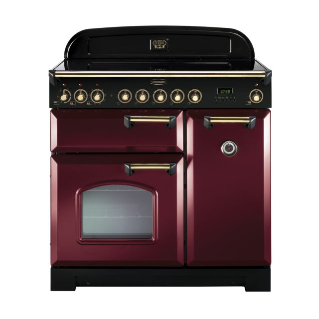 Rangemaster Classic Deluxe 90cm Ceramic Cranberry Range Cooker