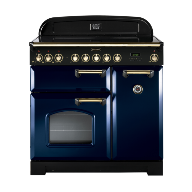 Rangemaster Classic Deluxe 90cm Ceramic Blue Range Cooker