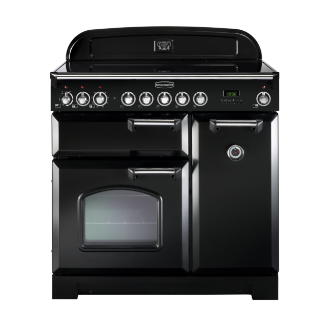 Rangemaster Classic Deluxe 90cm Induction Black Range Cooker