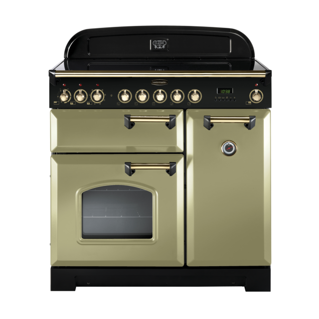 Rangemaster Classic Deluxe 90cm Induction Olive Green Range Cooker