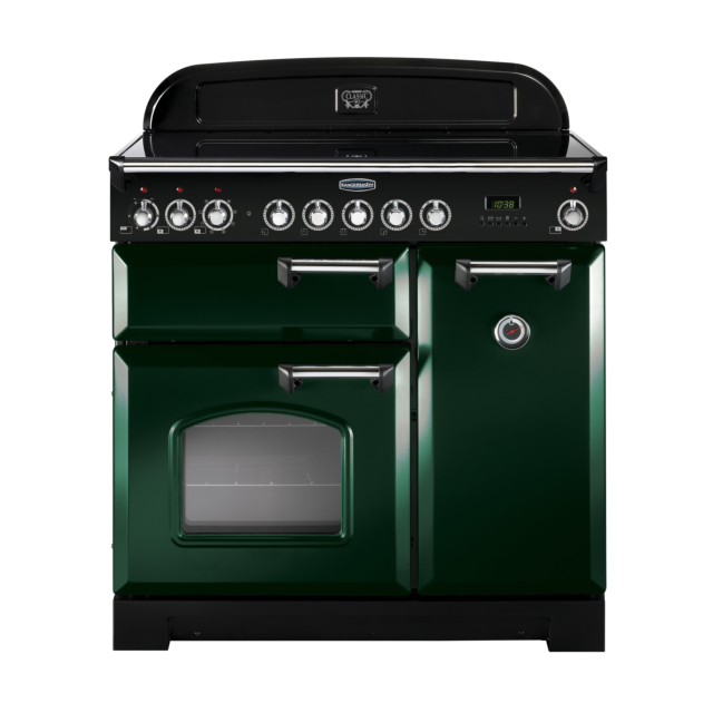 Rangemaster Classic Deluxe 90cm Induction Green Range Cooker