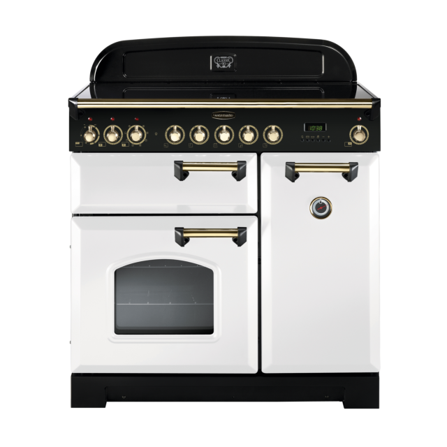 Rangemaster Classic Deluxe 90cm Induction White Range Cooker