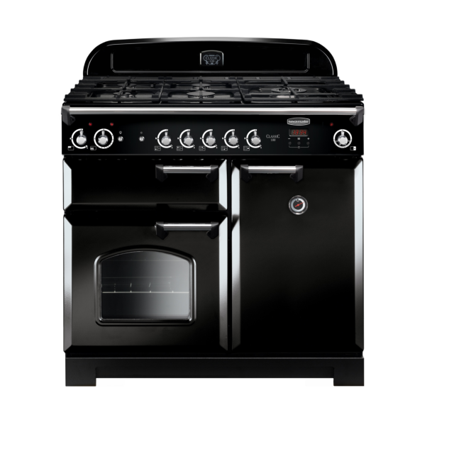 Rangemaster Classic 100cm All Gas Black Range Cooker