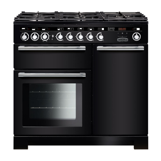 Rangemaster Encore Deluxe 100cm Dual Fuel Black 