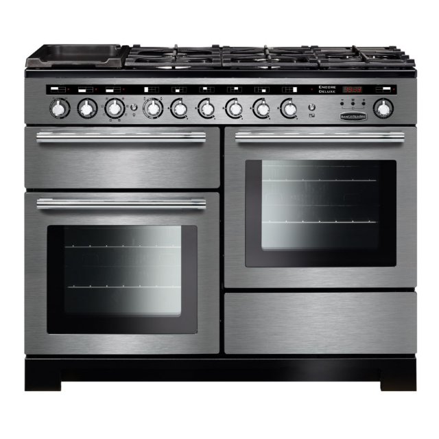 Rangemaster Encore Deluxe 110cm Dual Fuel Stainless Steel 