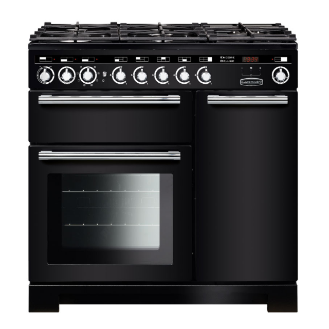 Rangemaster Encore Deluxe 90cm Dual Fuel Black
