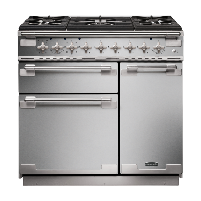 Rangemaster Elise 90cm Dual Fuel Stainless Steel Range Cooker