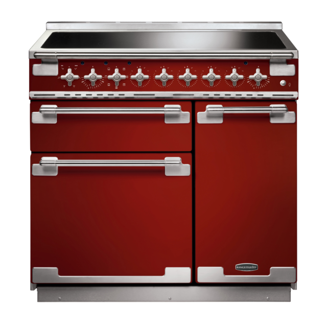 Rangemaster Elise 90cm Induction Cherry Red Range Cooker