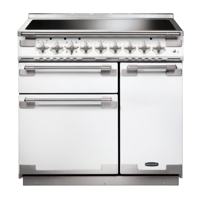 Rangemaster Elise 90cm Induction White Range Cooker