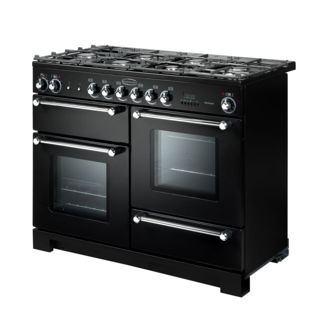 Rangemaster Kitchener 110cm Dual Fuel Black Range Cooker