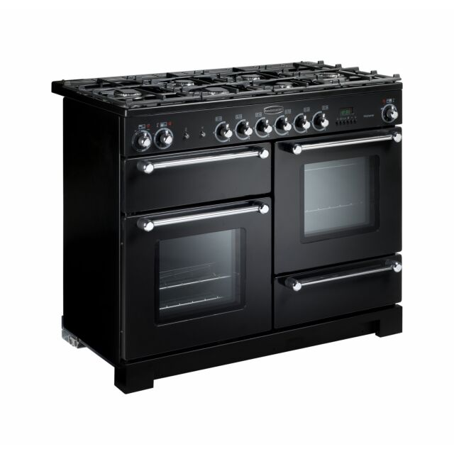 Rangemaster Kitchener 110cm Dual Fuel Black Range Cooker