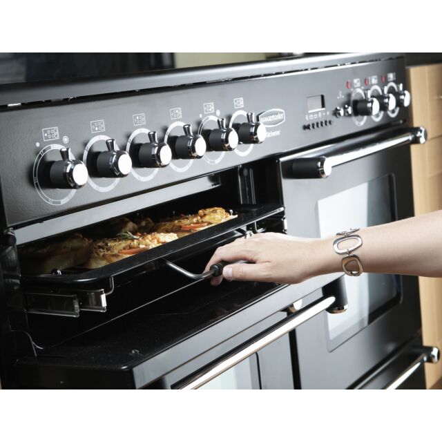 Rangemaster Kitchener 110cm Dual Fuel Black Range Cooker