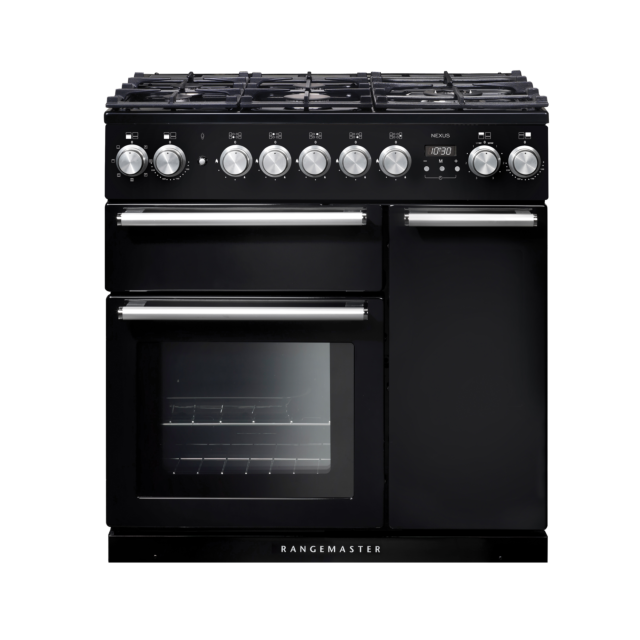 Rangemaster Nexus 90cm Dual Fuel Black Range Cooker