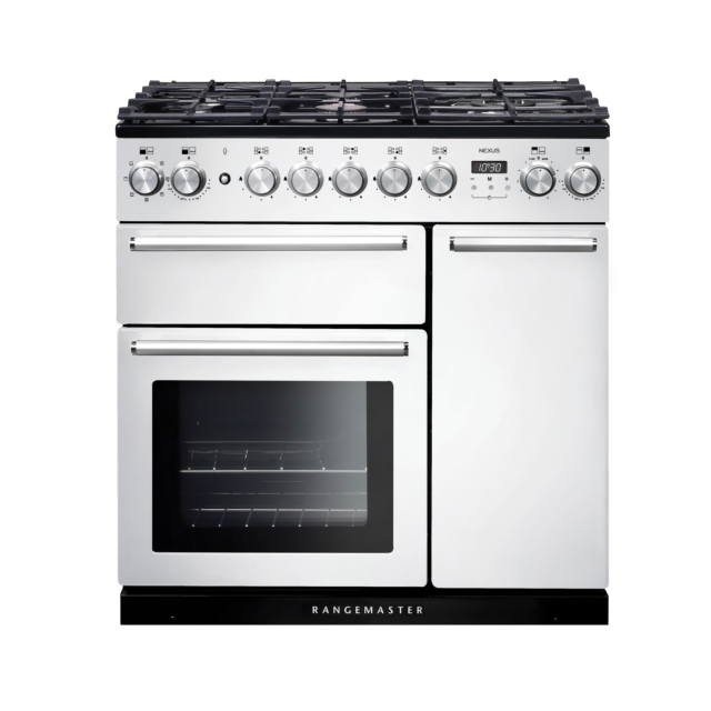 Rangemaster Nexus 90cm Dual Fuel White Range Cooker