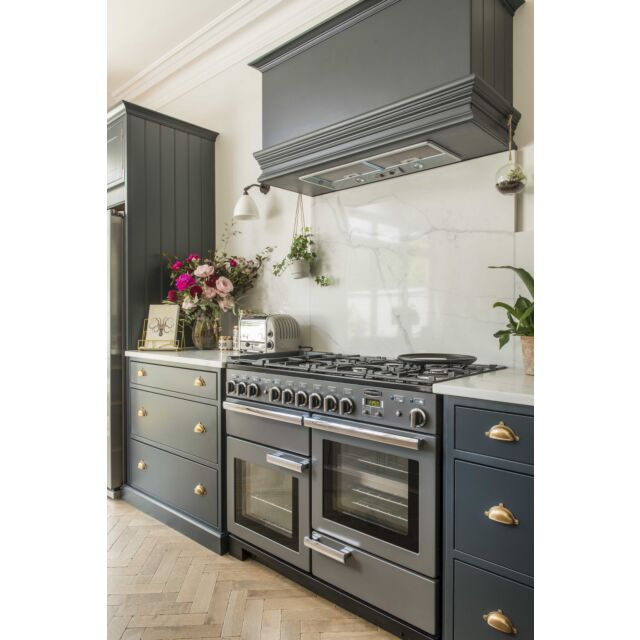 Rangemaster Professional Deluxe 110cm Dual Fuel Cranberry Range Cooker
