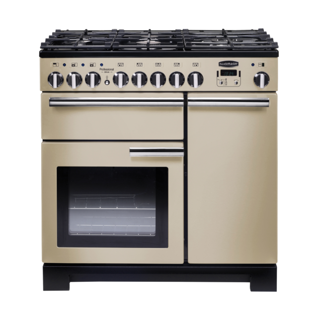Rangemaster Professional Deluxe 90cm Dual Fuel Cream Range Cooker