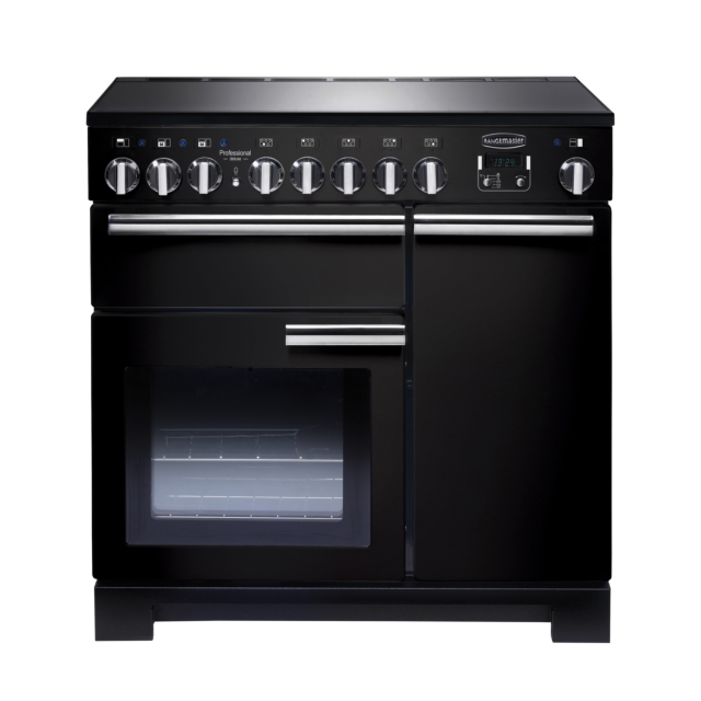 Rangemaster Professional Deluxe 90cm Induction Black Range Cooker
