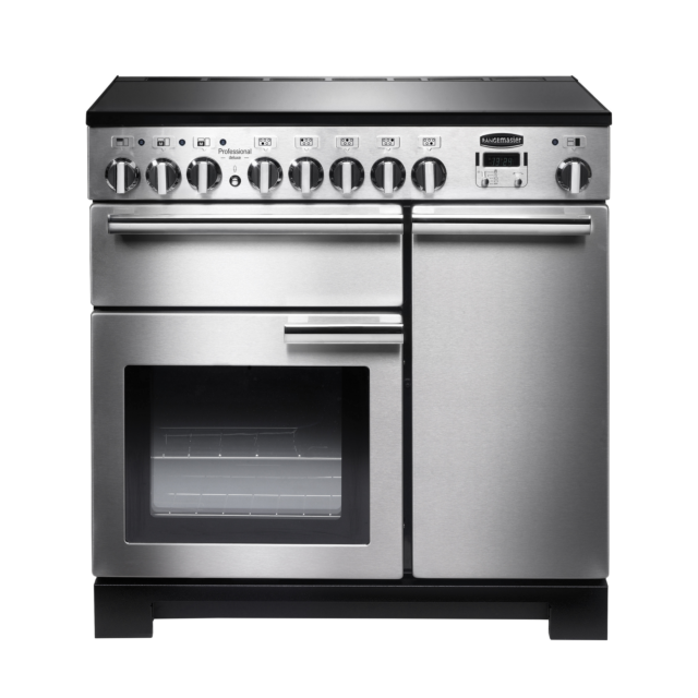 Rangemaster Professional Deluxe 90cm Induction Stainless Steel Range Cooker