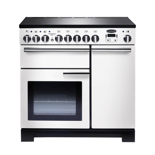 Rangemaster Professional Deluxe 90cm Induction White Range Cooker