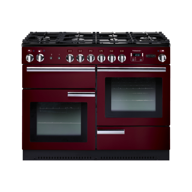 Rangemaster Professional Plus 110cm Dual Fuel Cranberry Range Cooker